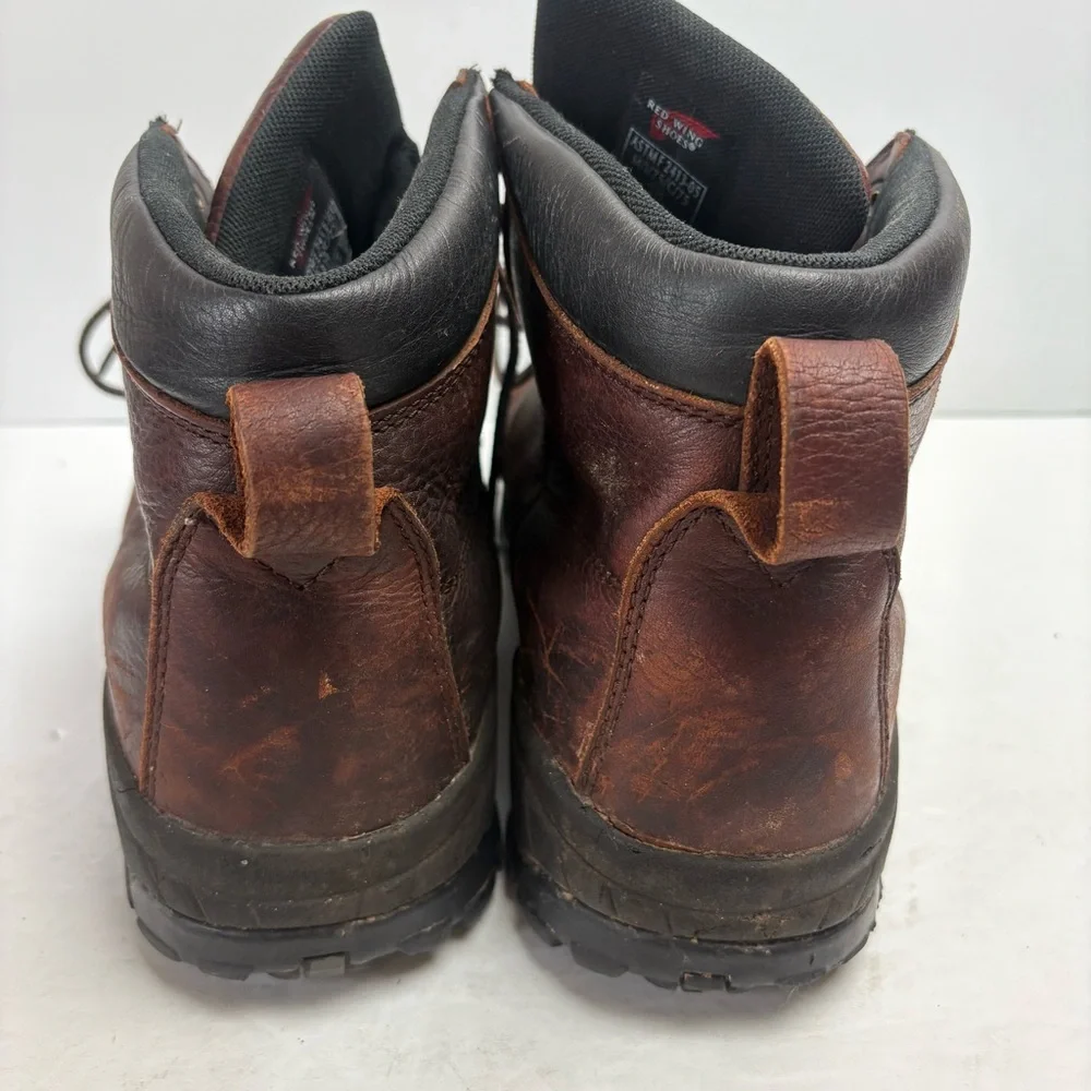 Red Wing Work Construction Boots Brown Leather Lace-up ASTM 2414 05 size 11